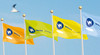 Vlaggen Wezo Groep en de 3 werkbedrijven